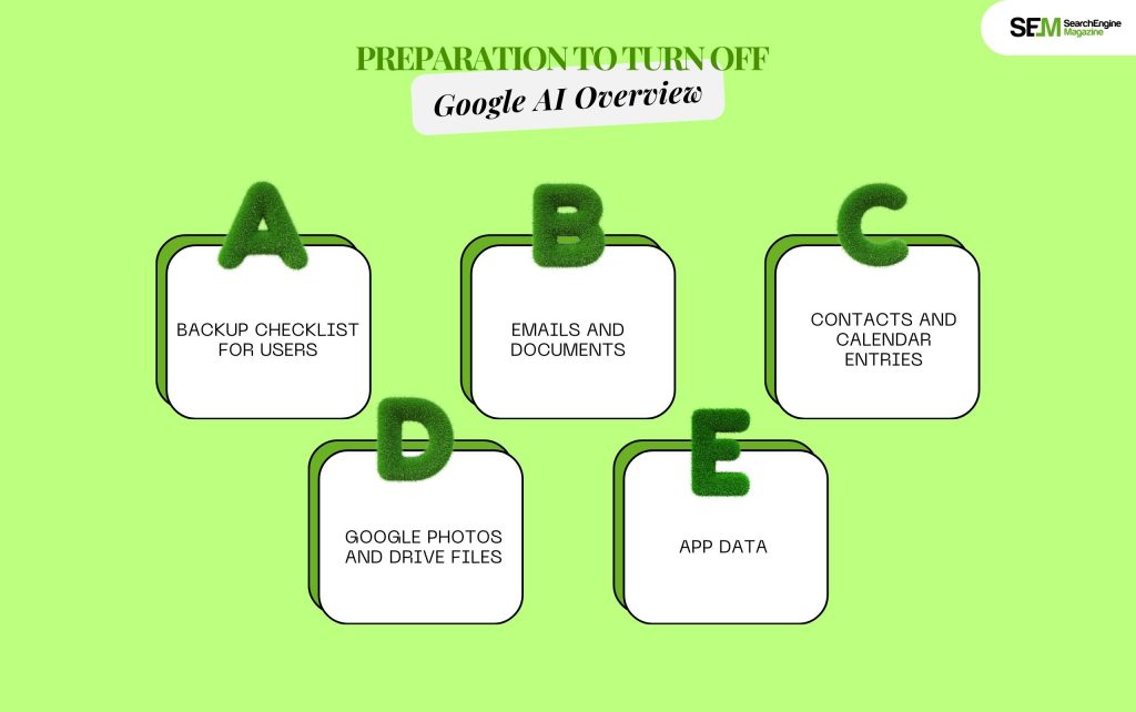 Preparation to Turn Off Google AI Overview