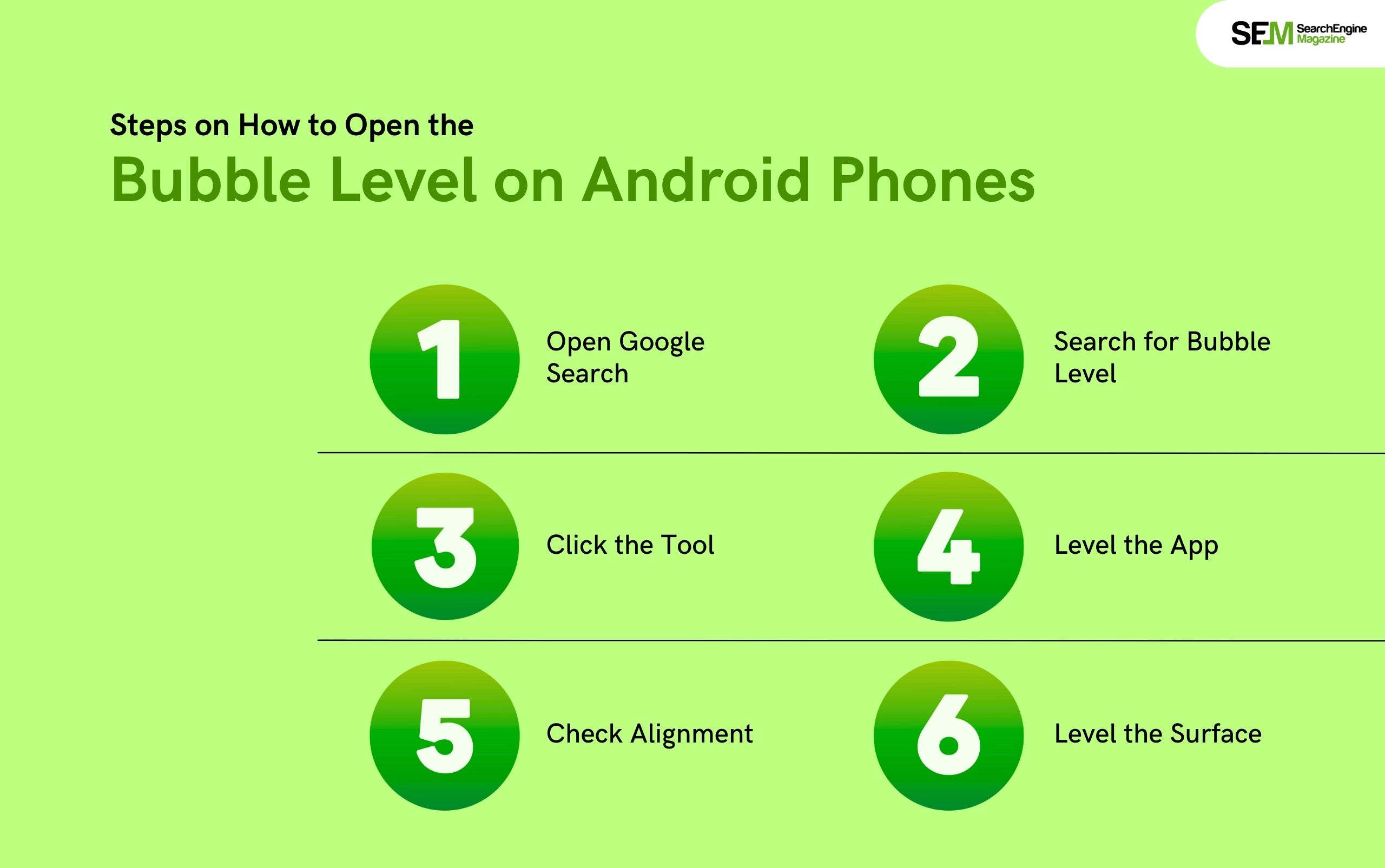 Steps on How to Open the Bubble Level on Android Phones